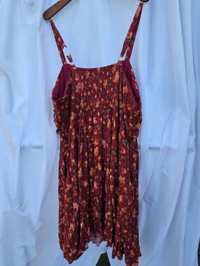 Red Floral Tiered Sundress